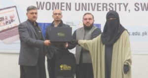 Laptop Distribution Ceremony in Women's University Swabi